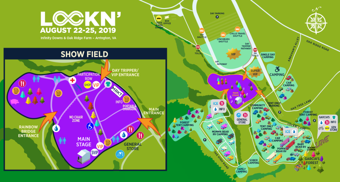 LOCKN' Map LOCKN' Festival